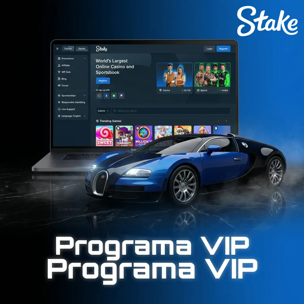Niveles del programa VIP de Stake mostrando beneficios progresivos desde Bronce hasta Platino con recompensas exclusivas.